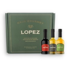 Caja Gourmet López Aceite Oliva Blend Frantonio Aceto Espeso